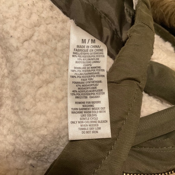Prince and Fox Olive Green Winter Coat Removable Hood Sz M - READ! - Picture 11 of 11